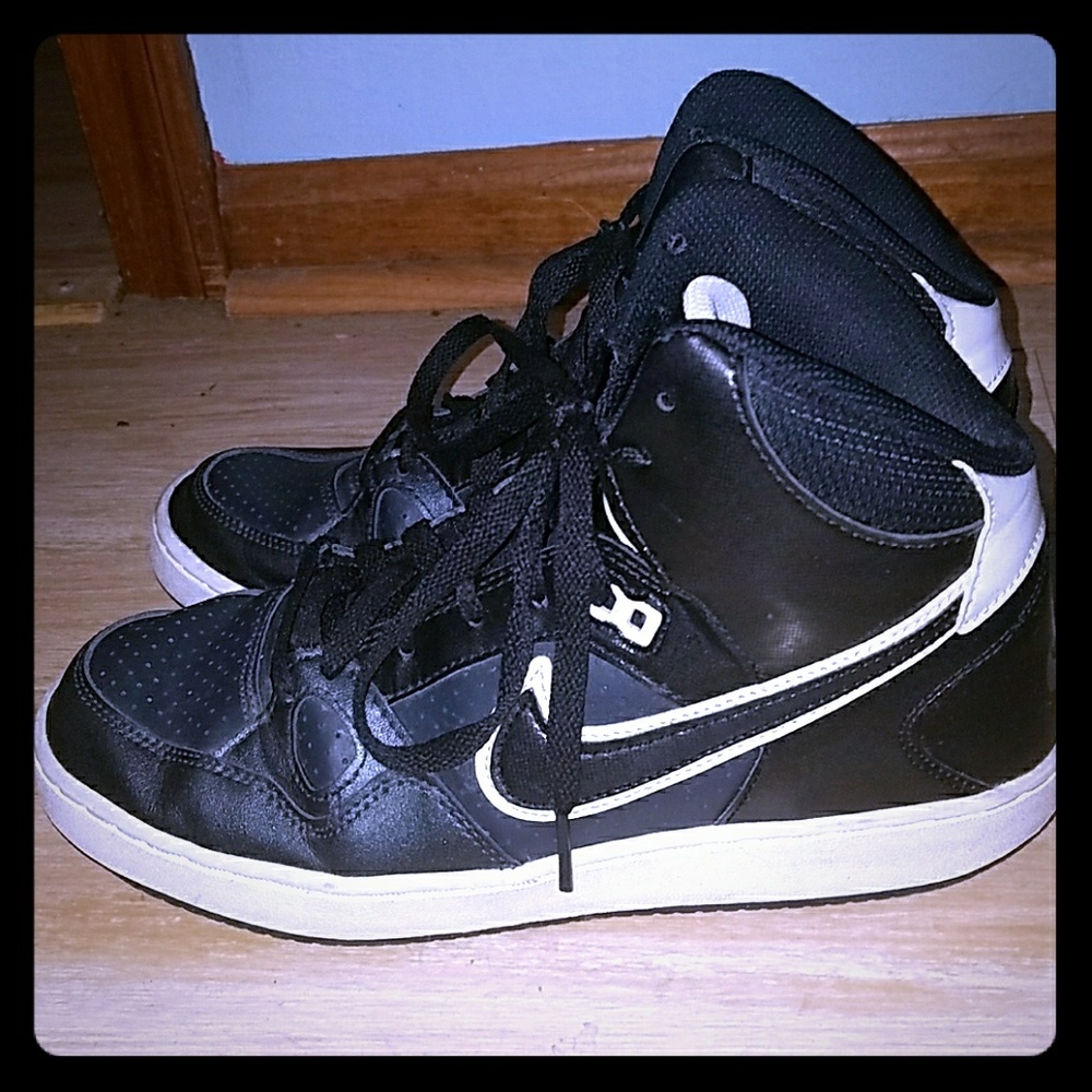 Two-tone Nike air force high tops
